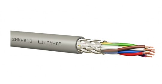 Cable Control 2C Stranded LIYCY-TP-4X2X2.5mmsq - RAL7001