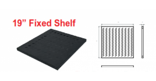 Shelf Fix 1U D525mm For D600 Cabinet - 50Kgs