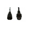 Power Cord IEC Lock 3x1.0mmsq C13 TO C14 10A 3m - Black
