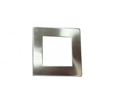 Face Plate 1G Dual Screwless Brushed Stainless