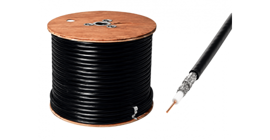 High Performance RG6 Coaxial Cable 305m Roll For TV Systems.