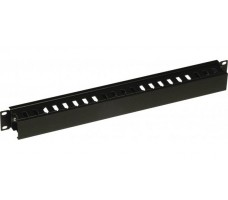 Cable Manager 1U W/ Plastic Ducts H40 D60 - RAL9005