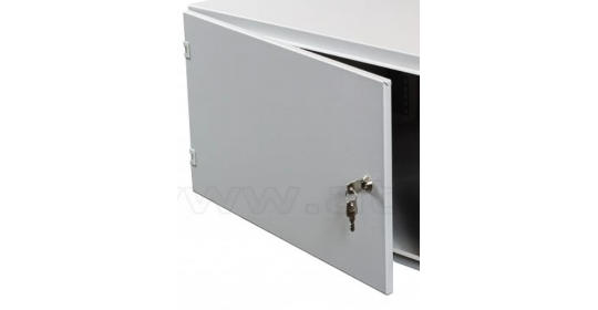 Door Front Steel 6U W600 - RAL7032