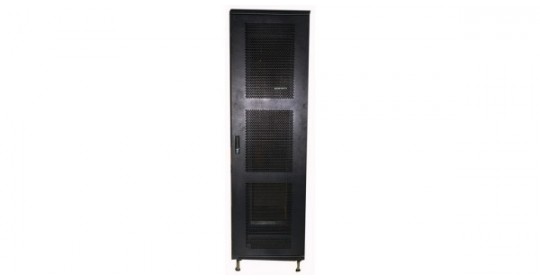 Cabinet 42U W600 D800 With Back Door S/bolted - Black