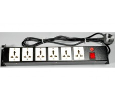 PDU 6Way Vertical Switched & Shuttered RAL7021