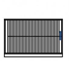 Cabinet with tambour doors 2 FH (D 430).