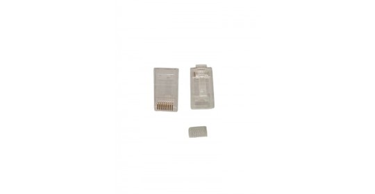 Connector RJ45 CAT6 50micron , Gold Plated W/Guide