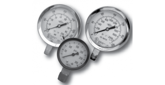 3 1/2" Air / Water Pressure Gauge 0-300PSI, 1/4" UL/FM/QCD