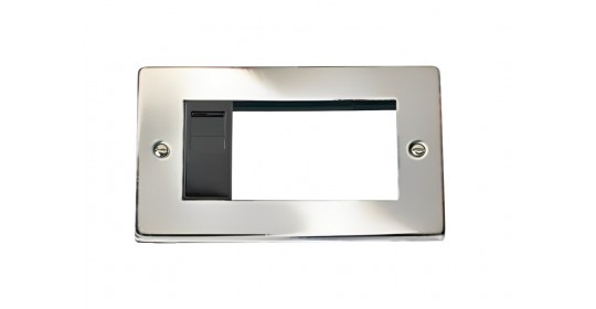 Face Plate Chrome Double Gang (Quad Face Plate)