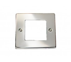 Face Plate Satin Chrome Single Gang (Double Face Plate)
