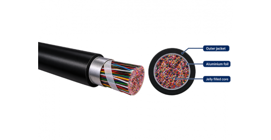 External 50 Pair Telephone Cable 0.63mm Moisture Resistant Jelly Filled.