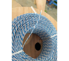 Cable Jumper Wire 1X0.5 CS13A White/Blue Tinned 100m/