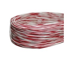 Cable Jumper Wire 1X0.5 CS13A White/Red Tinned 100m/r