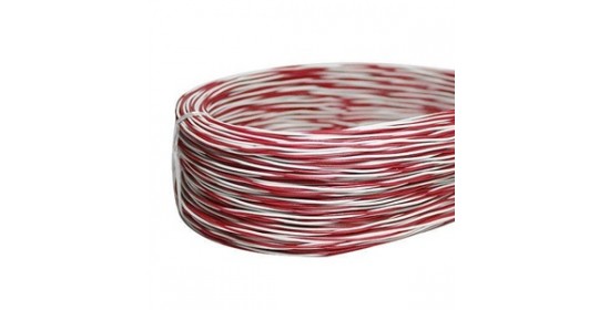 Cable Jumper Wire 1X0.5 CS13A White/Red Tinned 100m/r