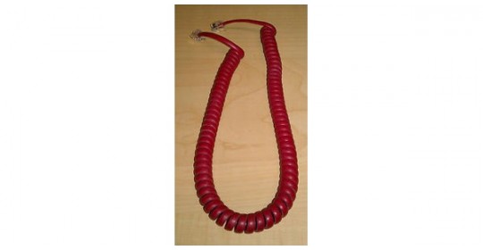 Handset Coiled Cord 7ft Red