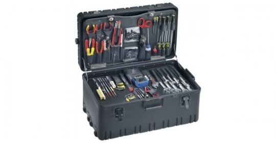 Jensen Tools JTK-91LW Inch Electro-Mech. Installer's Kit in Roto-Rugged™ Wheeled Case
