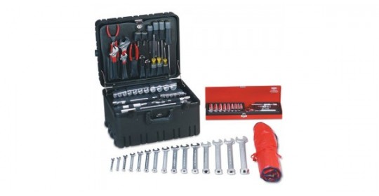 Jensen Tools JTK-94WW Deluxe Industrial Tool Kit in Roto-Rugged™ Wheeled Case, 17-3/4 x 14-1/2 x 10"