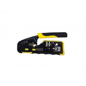 Ratcheting Cable Crimper / Stripper / Cutter For Pass-Thru