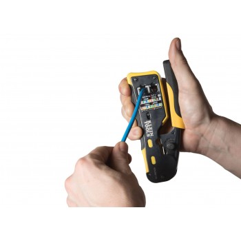 Ratcheting Cable Crimper / Stripper / Cutter For Pass-Thru