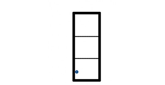 Stackable cabinet with glass door,3 FH (D 430) .