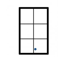 Stackable cabinet with double door, 3 FH (D 650) .