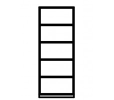 Wall-standing shelf unit 2 FH (D 650). Wall-standing shelf unit 2 FH (D 650).