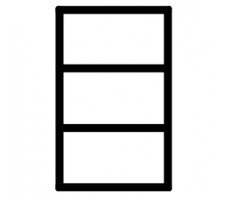 Stackable shelf unit 2 FH (D430). Stackable shelf unit 2 FH (D430).