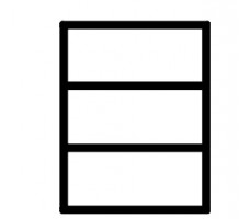 Stackable shelf unit 2 FH (D430). Stackable shelf unit 2 FH (D430).