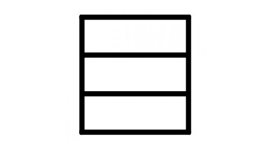 Stackable shelf unit 2 FH (D430).