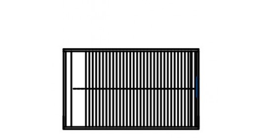 Stackable cabinet with tambour doors 2 FH (D 650).