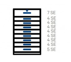 Wall-standing cabinet with 9 drawers (D650,W800). Wall-standing cabinet with 9 drawers (D650,W800).