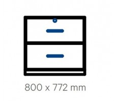 Suspension frame cabinet 2 drawers (D 430).