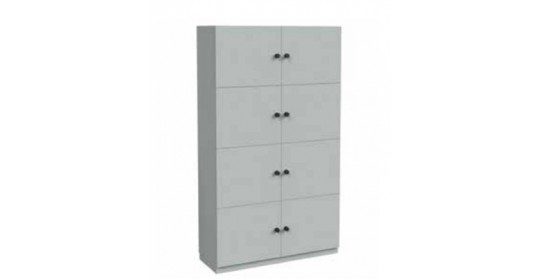 Safe-deposit cabinet with 8 compartments.
