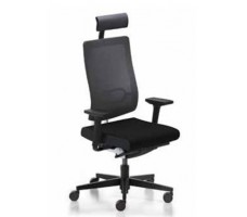 Operator 24/7, mesh covering backrest, arm rests, head rest.