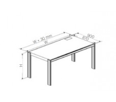 Desk without office pedestal (D870,W570,H720).