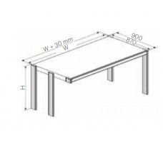 Combi Desk without office pedestal,right,W570,H750,D870.