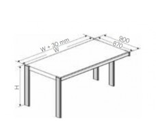 Combi Desk without office pedestal,left,W1710,H750,D870.