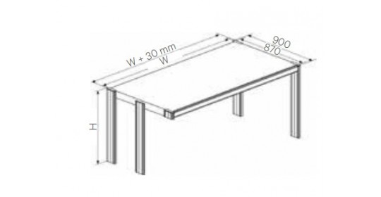 Combi Desk without office pedestal,right,W1710,H750,D870.