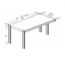 Combi Desk* without office pedestal,left,W1140,H750,D870(CRS).