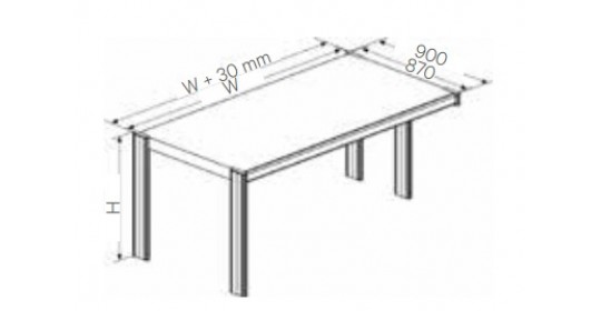 Combi Desk* without office pedestal,left,W1140,H750,D870(CRS). Combi Desk* without office pedestal,left,W1140,H750,D870(CRS).
