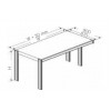 Combi Desk* without office pedestal,left,W1710,H750,D870(CRS). Combi Desk* without office pedestal,left,W1710,H750,D870(CRS).