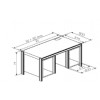 Desk with 19” office pedestal, Left + right,D870(CRS). Desk with 19” office pedestal, Left + right,D870(CRS).