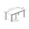 Desk with 19” office pedestal,left, W1140,H750,D870(CRS).