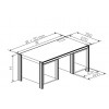 Desk with 19” office pedestal, Left + right,D670(CRS). Desk with 19” office pedestal, Left + right,D670(CRS).