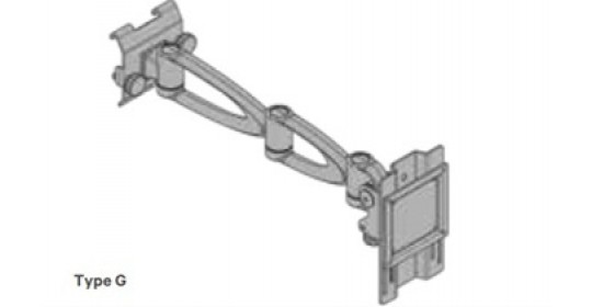 Tube Mount System Type G, for top screen mounting column (150x200 mm).