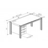 Desk with right office pedestal (W1710,H750, D870) ESD.