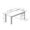 Desk with right office pedestal(150 + 300 mm),depth 670 mm(CRS). Desk with right office pedestal(150 + 300 mm),depth 670 mm(CRS).