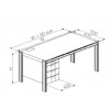 Desk with left office pedestal(3 x 150 mm),depth 670mm(CRS). Desk with left office pedestal(3 x 150 mm),depth 670mm(CRS).