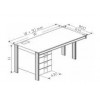 Combi Desk with office pedestal, 3 x 150 mm, left (W1710,H720) CRS.