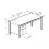 Desk with 150 + 300 mm left office pedestal (W1140,H750).